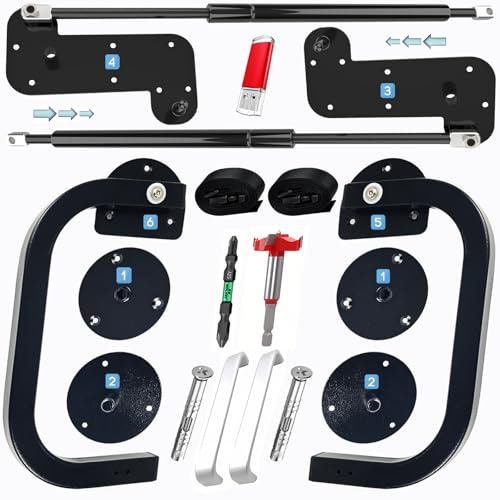Tlongxia (Vertical,King/California King Create A Luxurious Bed Easy Murphy Bed Hardware Kit, Hover in Mid Air Hydraulic Rod Gas Spring System，Folding Wall Hidden on The Wall