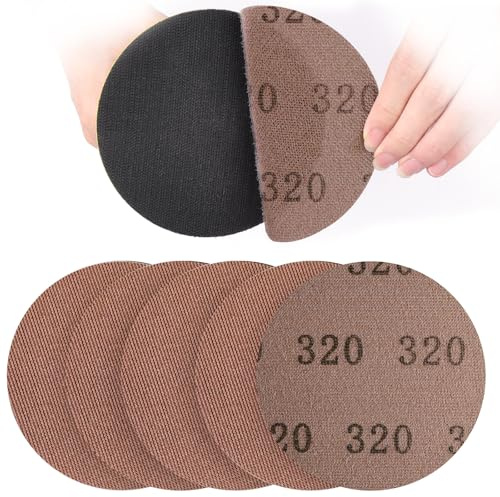 UMXIUO 30 Pezzi Rete Dischi Abrasivi 150mm Grana 80 | Per Levigatrice Orbitale da 150mm e Levigatrici per levigatura senza polvere di superfici dure, legno, metallo
