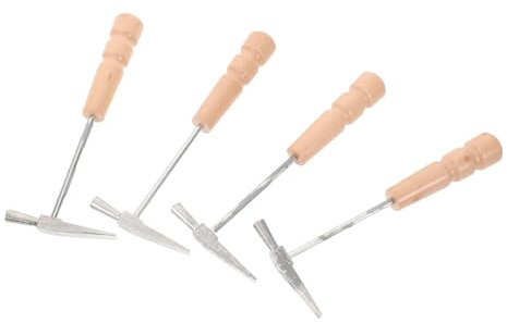 VANZACK 4stücke Daumenklavier-stimmhammer aus Holz und Metall für Kalimba-abstimmung Tragbar für Fingerklavier und Schlaginstrumente zur Klangkalibrierung