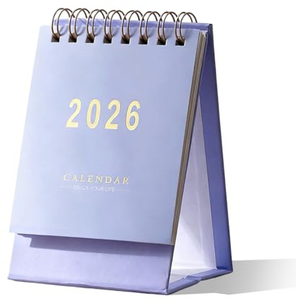 NOPKESV Mini Calendrier de Bureau 2025-2026, 1 Pièce, Petit Calendrier Mensuel 2025 2026, Calendrier de Poche, Planificateur Annuel Académique de Juillet 2025 à Décembre 2026, pour la Maison Bureau