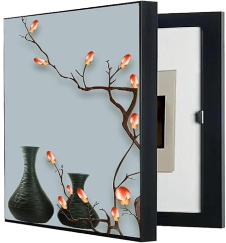 Decorative Electric Meter Cover Painting, Hanging Distribution Box Art, Artistic Electrical Panel Concealment, Wall-Mounted Camouflage Solution for Interiors
