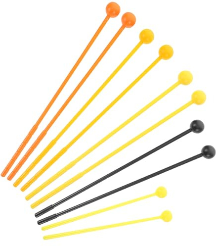 Trommel Kunststoff Schlägel Stück 10 für Xylophon und Percussion | Drumsticks für Kinder, Kleiner Trommelschlägel, Rhythmusstäbe für Kinder, Hammer
