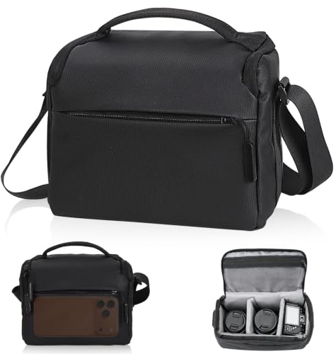 Rodison Sac Photo, Sac À Dos pour Appareils Photo Reflex Et Hybrides, Noir | Rembourrage 10 mm, cloisons amovibles, usage quotidien pour photographes