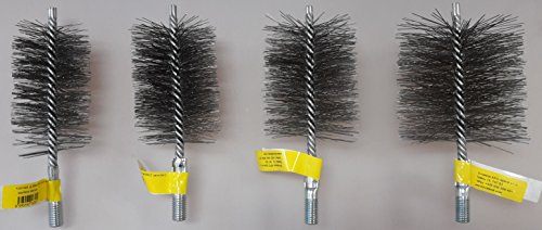 Ofenrohrbürste Drahtbürste Kaminbürste Kaminbesen Rohrbürste Schornsteinbürste aus V4A-Edelstahl Kaminkehrerqualität (Edelstahl V4A, 180mm)
