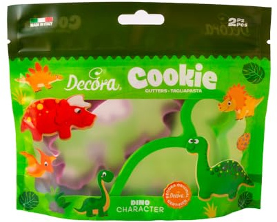 Decora 0255065 KIT 2 EMPORTE-PIÈCES en Plastique Dinosaures
