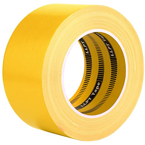 LLPT Cinta adhesiva de cinta de tela de calidad 60 mm x 30 m x 0,23 mm Adhesivo sin residuos Color amarillo resistente al agua fuerte (DT247)