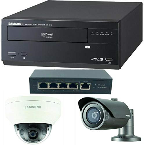 Samsung Home Shop 4 Camera Night Vision HD NVR Security CCTV System Package Kit