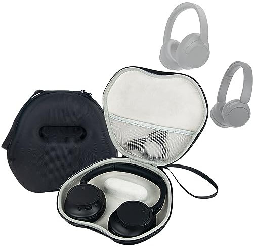 Rokeblau Schutzhülle für Sony WH-CH720N/WH-CH520 kabellose Kopfhörer, EVA-Material, wasserdicht, kratzfest, Schutzhülle für WH-CH720N/WH-CH520, tragbare Tragetasche mit Netz-Porcket