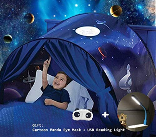Bettzelt,Bed Tents,Traumzelt,Dream Tent,Children's Tents,Kid's Fantasy,Drinnen Kinder,Einhorn Tents,Jungen und Mädchen Weihnachten Geburtstagsgeschenk (Blau)
