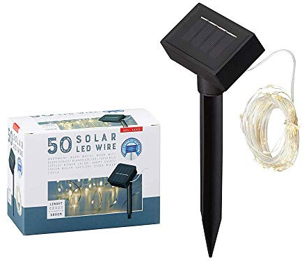 1 x LED Solar Lichterkette Kupferdraht Dekorative Beleuchtung 50 LED Lichter (1 LED Lichterkette)