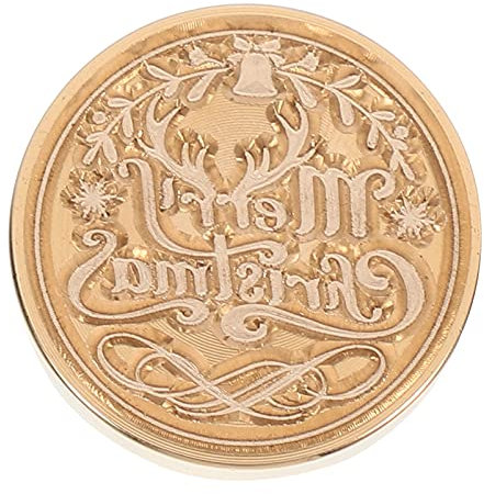 TOYANDONA Frohe Weihnachten Wachssiegel Stempel Wachsstempel Messingköpfe für Umschläge Hochzeitseinladungen Karten Buchstaben Dichtungsstempel (Ohne Griff)