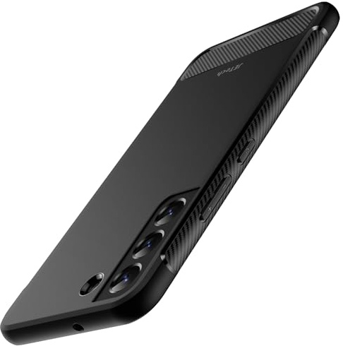 JETech Cover Slim per Samsung Galaxy S22, Nero | Design in TPU Morbido, Finitura Opaca della Custodia, Protezione Antiurto