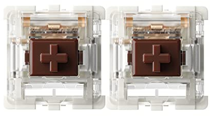 kutethy Gateron G Brown Pro Switches prelubricados 3 Pines RGB SMD Lineal para Teclado mecánico para Juegos (108 Piezas, marrón)