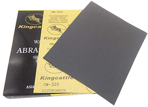Papel de lija abrasivo, grano 1500, 230 x 280 mm, papel de lija impermeable húmedo y seco, papel de lija para muebles de madera