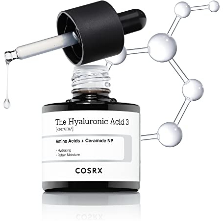 COSRX Ren hyaluronic Acid 3% serum, ren hyaluronserum hög dos – med ren hyaluronsyra och ceramid, anti-aging & anti-rynk fuktkräm, för alla hudtyper, koreansk skincare