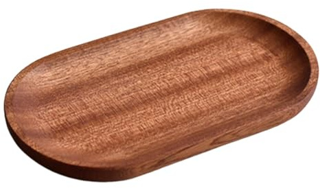 Humkopnl Piatti in legno massello, ovale in legno | ovale in legno caldo per area di lavoro, ristorante, casa e caffetteria