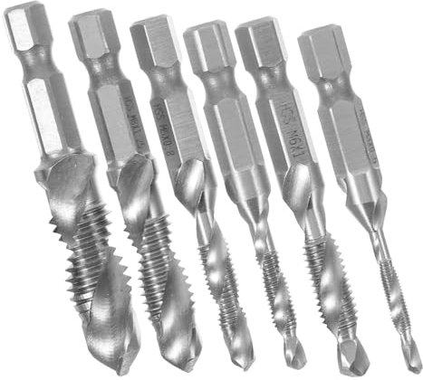 KONTONTY Hochgeschwindigkeitsstahl Bohrer Und Gewindeschneider Set Multifunktionale Spiralbohrer Für Präzises Bohren Gewindeschneiden Und Teilig