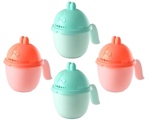 FOMIYES 4stücke Badtasse Cartoon Shampootasse Junge Mädchen Badspülbecher Haarwaschtasse Wasseraustrittsdesign Platzsparendes Design Für Junge Mädchen Und Kleinkinder