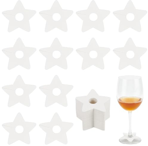 FINGERINSPIRE Papper vinglasmarkörer beige färg papper vinglas berlocker cocktail champagne namnbricka vinglas identifieringsetikett för bröllop baby shower alla hjärtans dag födelsedagsfest