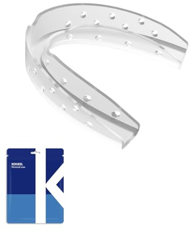 KOHEEL Férula de Descarga para el Bruxismo Nocturno, Férula Dental de Ajuste Profesional, Férula Fina para el Apretar de Dientes, 4 unidades (4 pequeñas)