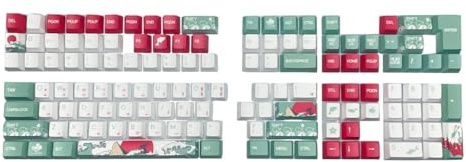 Juego de tapas de teclas coreanas 61/64/68/75/87/98/104/108, teclado mecánico OEM con diseño de mar alto
