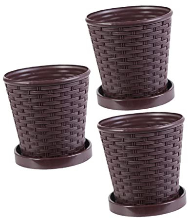 ifundom 3juegos Maceta De Rábano Verde para Suculentas Maceta para Flores De Jardín Transpirable Material De para Oficina y Casa