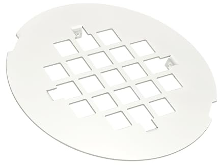 PATIKIL Cubierta De Desagüe De Ducha 4-1/4 OD, 1 Pcs 304 Acero Inoxidable Redonda Cubierta De Reemplazo De Rejilla De Desagüe De Ducha para Baño Pisos Céspedes Paisajísticos, Blanco