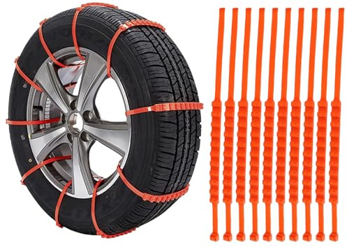 Chaînes à neige,10 PCS Chaînes à Neige pour Auto,Chaine Neige Antidérapantes,hiver pneu anti-dérapage chaînes,chaînes de pneus de neige d'urgence,Chaînes de Traction Antidérapantes