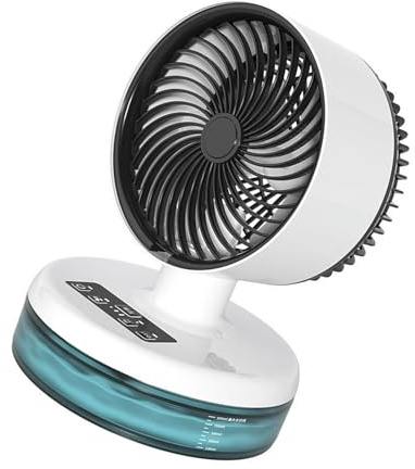 Gissroys Ventilador de niebla portátil grande de 900 ml, accionamiento USB, para camping, con luz LED, enfriador eléctrico, USB móvil, niebla de corriente