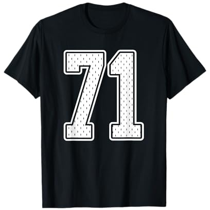 #71 - Camiseta Deportiva con número 71, Color Blanco Camiseta