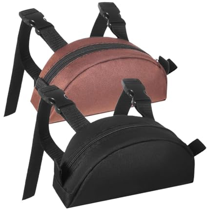 Borsa da Sella per Cavallo Tascabile con Pomello e Cerniera, Oxford Pratica per Campeggio Viaggio Escursioni all'aperto- Nero E Marrone