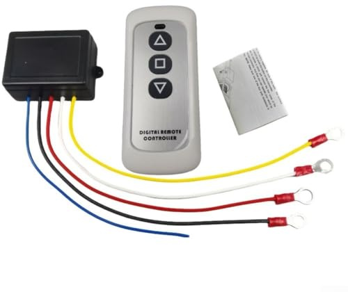 Mando a distancia inalámbrico de 12 V para cabrestante de coche, incluye receptor, gestión eficiente de energía a 10 mA, material ABS para un uso duradero