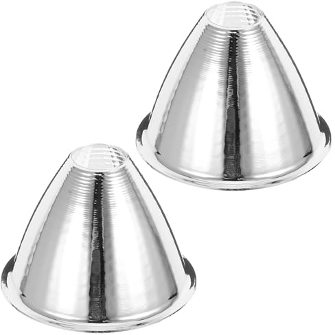 Zerodeko 2 Stück LED Taschenlampen Reflektorringe 45x32x12mm Lichtstrahl Gebündelt Reflektorbecher Ersatz für Scheinwerfer Outdoor Beleuchtung
