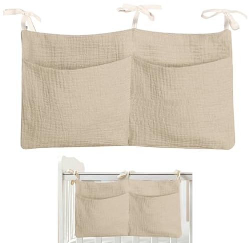 Androxeda 2 Pezzi Organizer Per Cameretta Dei Bambini, 2 Tasche, Tasche Portaoggetti Letto, Portaoggetti Tasca Da Appendere Per Letto Usato Per Riporre Vestiti Pannolini Giocattoli