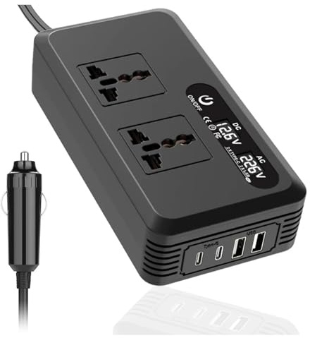 Potenza Convertitore Trasformatore Tensione USB Montato Inverter Auto Portatile Da 200 W DC 12V A AC 110 V/220 V Clip Per Batteria Conversione