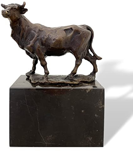 aubaho Skulptur Stier Antik-Stil Bronzeskulptur Bronze Figur nach Carvin Replik Kopie