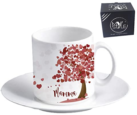 My Custom Style tazzina Espresso+piattino#Mamma Albero della Mamma#60x57mm