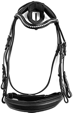 Gs Kandare Kandarenzaum anatomisch genickschonend Gebissausschnitt schwarz (Cob)