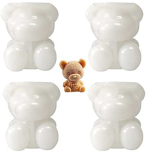 4 Stück Kleine Bären Kuchen Silikonform Eisform In Lebensmittelqualität Kreative Niedliche Form In Tierform Wiederverwendbare Eiswürfelformen Umweltfreundliche Diy Eisformen Für Saft Schokoladen