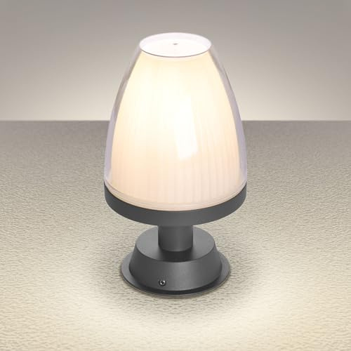 Maxkomfort Standleuchte Sockelleuchte Anthrazit IP44 für E27 LED (Max 25W) – Wetterfeste Wegeleuchte aus Aluminium im stilvollen Design für Garten, Wege & Terrasse