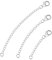 ALEXCRAFT Cadena de Extensión para Collares Plata de Ley 925 para Alargar Collares Pulseras y Otras Joyas de Bricolaje