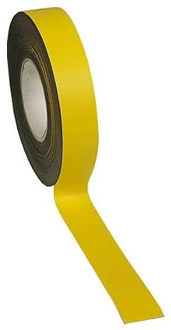 Inwell - Magnetband 20 mm in Farbe Gelb auf Rol - 10 meter | auf Rol, NICHT Selbstklebend, Stark magnetisch, Magnetstreifen