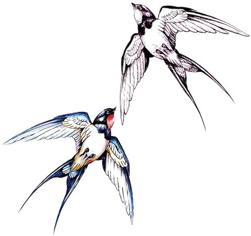 4 pcs Ingoiare Tatuaggi Temporanei Arte Ragazza Clavicola Polso Tatuaggio Impermeabile Colore Bianco E Nero