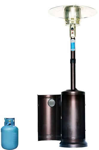 Patio Heater, Terrassenheizer, Terassenheizstrahler Außen, Regenschirm-gasheizer, Kippflammenabschaltung, Mehrstufige Einstellung, Für Den Innen- Und Außenbereich Geeignet Liquefiedgas goldencolor