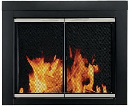Kamin-Sichtschutz, angenehmer Kamin-Schrank-Stil, Kamin-Sicht und Glas-Kamin-Sicht, Flache Kamin-Sicht, dekorativ Present