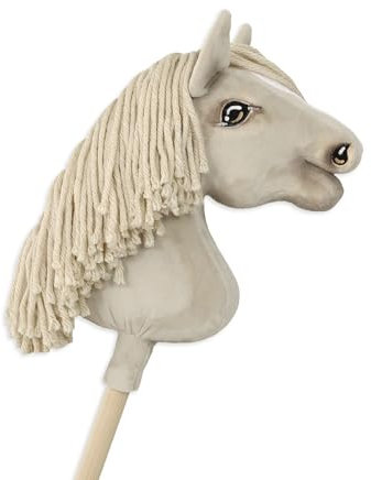 Hobby Horse Kleinkind Pferd auf Stock Premium - cremello A4