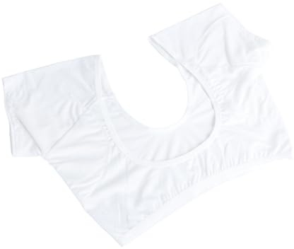 Housoutil Canotta Assorbente per Sudore Donna Traspirante Imbottitura Ascellare Lavabile e Forte Elasticità Taglia l Colore Bianco per Corsa e Jogging Estivo