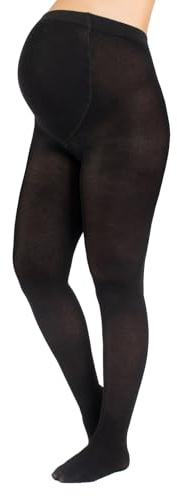 CALZITALY Umstandstrumpfhose, Blickdichte Umstandstrumpfe, Kaschmir Strumpfhose, Schwangerschaftsstrumpfhosen 150 DEN | Made in Italy | (Schwarz, XL)