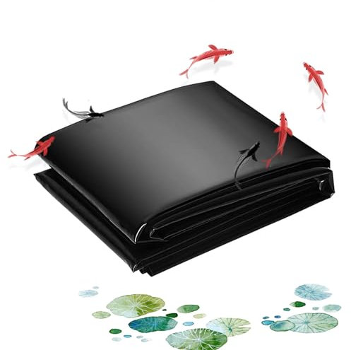 Yidelchon Teichfolie 1 X 1 M, 4 X 5 M, 6 X 8 M, 12 X 12 M, 0,12 Mm Stärke Schwarze HDPE-Folien, Fischteichauskleidung Für Teiche, Brunnen, Wasserfälle Und Wassergärten Im Freien (Size : 2x2m/7x7ft)