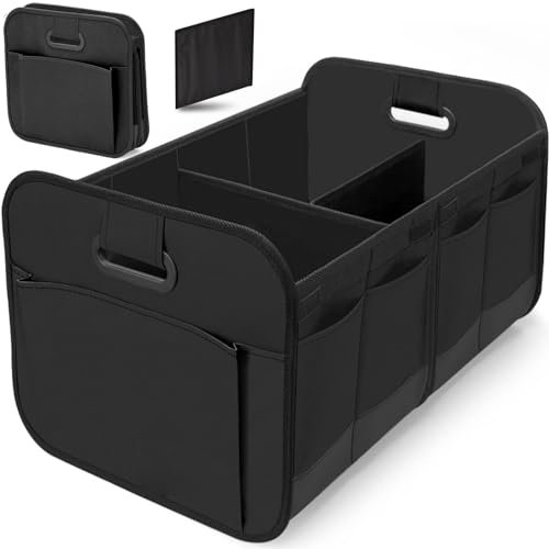 Catoco Kofferraum Organizer,Auto Faltbox mit Kühleinsatz,Auto-Aufbewahrung und Organizer,Kofferraumtasche mit großem Stauraum,Auto Faltbox,Einkaufskorb,Falt-Korb,Kofferraumtasche für Einkauf,Ordnung